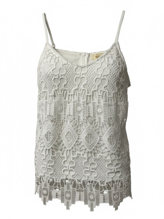 Rebellion Tops - Rebellion Again Lace Top Crochet Lace Women’s Large Tank Top White Camisole